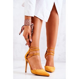 PS1 Elegante Gamuza Amarilla Tacones Altos Loveth amarillo 2