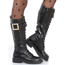 Botas con cordones Naomi Black negro 3