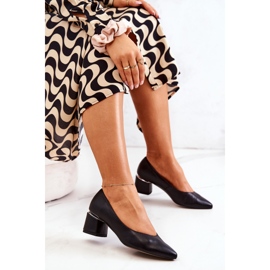 Zapatos De Tacón De Cuero En Spitz Black Marilyn negro 6