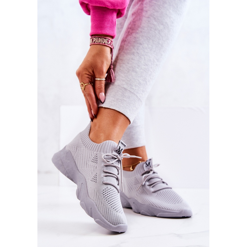 PS1 Deportivas Deportivas Tejido Zapatillas Gris Nolene 2