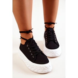 PS1 Zapatillas de deporte en una plataforma masiva de Suzane en blanco y negro 1