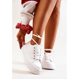 PS1 Zapatillas de deporte en una plataforma de Suzane blanca masiva blanco 1