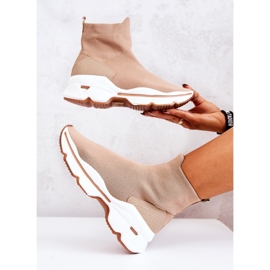 Deportivas Calcetín Alto Beige Bailee 8