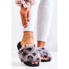 PM1 Pantuflas Con Pelo, Goma Leopardo Gris Noelle 2 PM1 Pantuflas Con Pelo, Goma Leopardo Gris Noelle 2