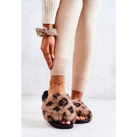 PM1 Pantuflas Con Pelo, Goma Leopardo Marrón Noelle beige 2