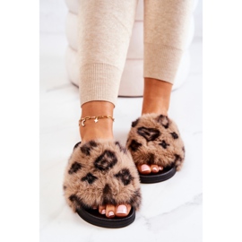 PM1 Pantuflas Con Pelo, Goma Leopardo Marrón Noelle beige 5