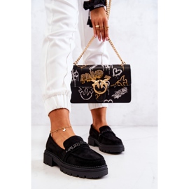 PL5 Mocasines Ante Letras La.Fi Negro Jenefer 1