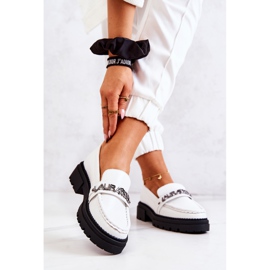 PL5 Mocasín Piel Letras La.Fi Blanco Jenefer 3