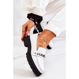 PL5 Mocasín Piel Letras La.Fi Blanco Jenefer 5