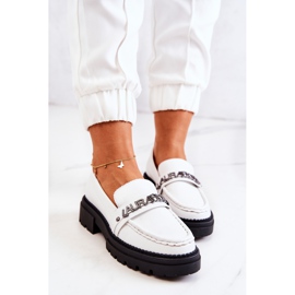 PL5 Mocasín Piel Letras La.Fi Blanco Jenefer 6