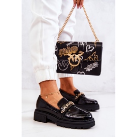 PL5 Mocasines Lacados Letras La.Fi Negro Jenefer 7