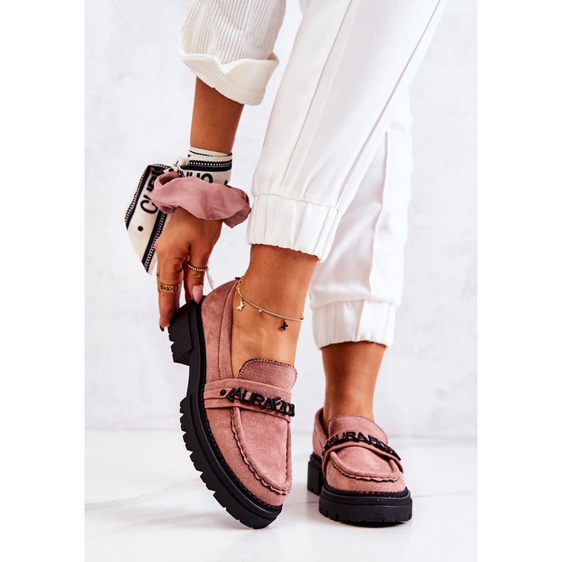 PL5 Mocasines Ante Letras La.Fi Rosa Sucio Jenefer rosado 2 PL5 Mocasines Ante Letras La.Fi Rosa Sucio Jenefer rosado 2