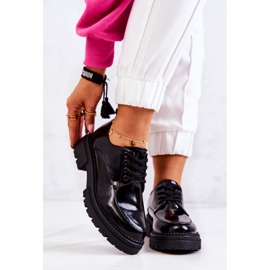 PL5 Zapatos Cordones Lacados La.Fi Negro Joselin 2