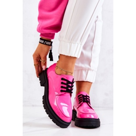 PL5 Zapatos Cordones Lacados La.Fi Negro Joselin rosado 4