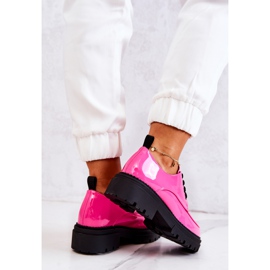 PL5 Zapatos Cordones Lacados La.Fi Negro Joselin rosado 3