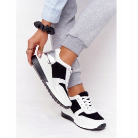 Sneakers de Piel con Cuña S.Barski Negro-Blanco 1