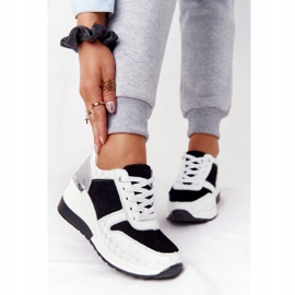 Sneakers de Piel con Cuña S.Barski Negro-Blanco 3