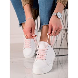 Ideal Shoes Zapatillas clásicas blancas blanco 3