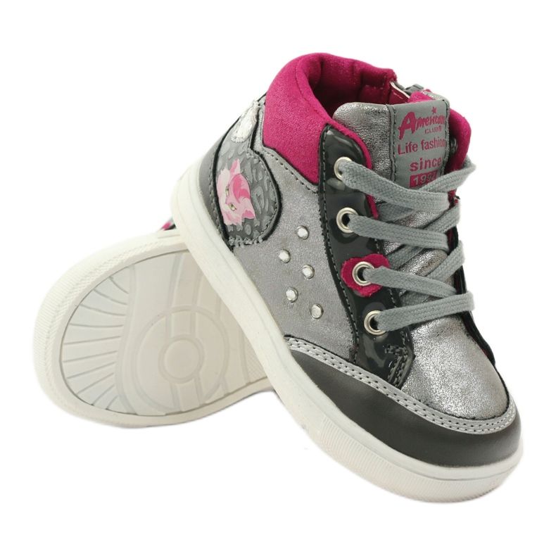 American Club Zapatos American 152893 gris deportivo rosa 3
