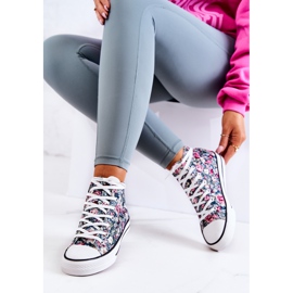 FS2 Zapatillas Altas Con Flores Verdes Nollie multicolor 3