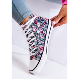 FS2 Zapatillas Altas Con Flores Verdes Nollie multicolor 4