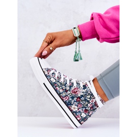 FS2 Zapatillas Altas Con Flores Verdes Nollie multicolor 5