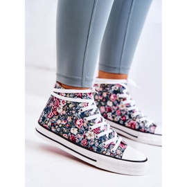 FS2 Zapatillas Altas Con Flores Verdes Nollie multicolor 6