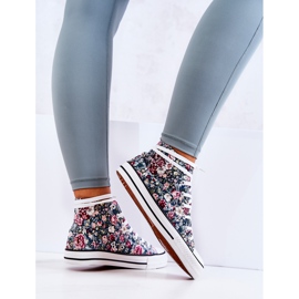 FS2 Zapatillas Altas Con Flores Verdes Nollie multicolor 7