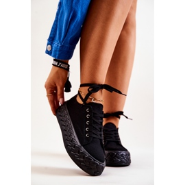 PS1 Zapatillas de deporte en una plataforma suzane negra masiva negro 8