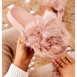PM1 Pantuflas Con Pelo, Goma Dirty Pink Allyson rosado 4