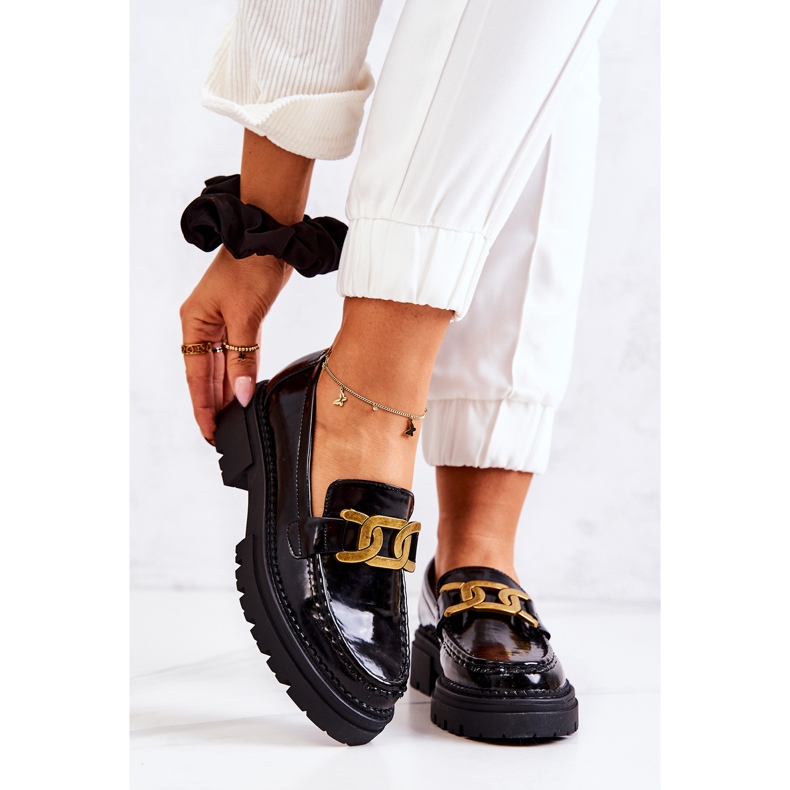 PL5 Mocasines Lacados Con Decoración La.Fi Negro Laurene 2