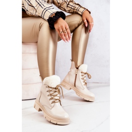 PF1 Botas Cálidas de Piel Botas Molissa Beige 5