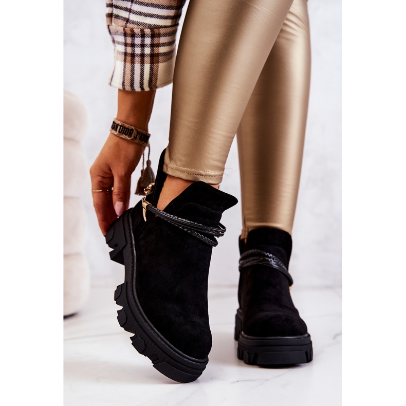 PS1 Botas Worker De Ante Con Rayas Negro Moriah 1 PS1 Botas Worker De Ante Con Rayas Negro Moriah 1