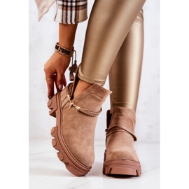 PS1 Botas Worker De Ante Con Rayas Beige Moriah marrón 2