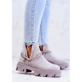 PS1 Botas Worker De Ante Con Rayas Gris Moriah 4
