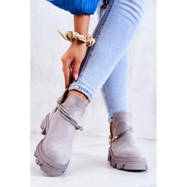 PS1 Botas Worker De Ante Con Rayas Gris Moriah 2