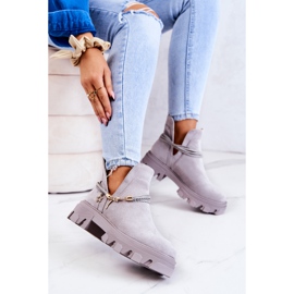 PS1 Botas Worker De Ante Con Rayas Gris Moriah 5