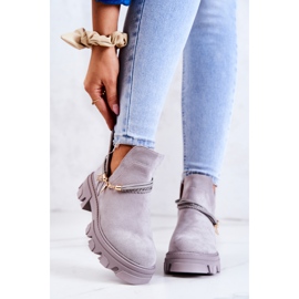 PS1 Botas Worker De Ante Con Rayas Gris Moriah 3
