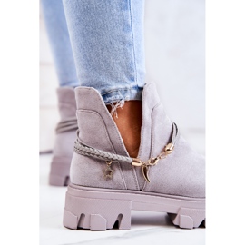 PS1 Botas Worker De Ante Con Rayas Gris Moriah 1