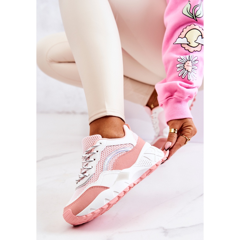 PS1 Deportivas Zapatillas Venganza Rosa y Blanco 2