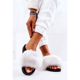 FM1 Zapatillas Casa Con Pelo Natural Blanco Naturis 3