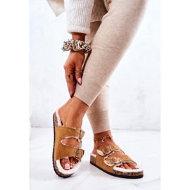 FC2 Pantuflas Calientas Ante Camel Adeline beige 4