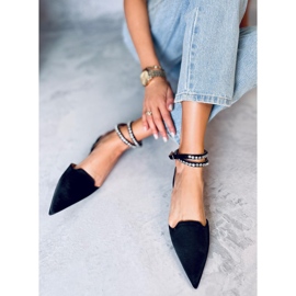 Bailarinas elegantes con piedras Dust Black negro 4