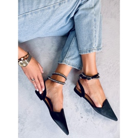 Bailarinas elegantes con piedras Dust Black negro 5