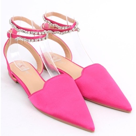 Bailarinas elegantes con piedras Dust Fuchsia rosa 2