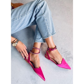 Bailarinas elegantes con piedras Dust Fuchsia rosado 5