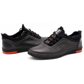 Polbut Zapatos casual de piel para hombre K24, gris 4