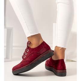 Zapatos Velay mujer granate rojo 1