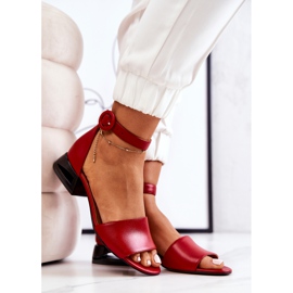 Sandalias Piel Tacón Alto Laura Messi 2143 Rojo 6