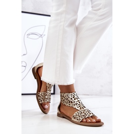 Lewski Shoes Sandalias Piel Caladas Lewski 2699/2 Dorado 4